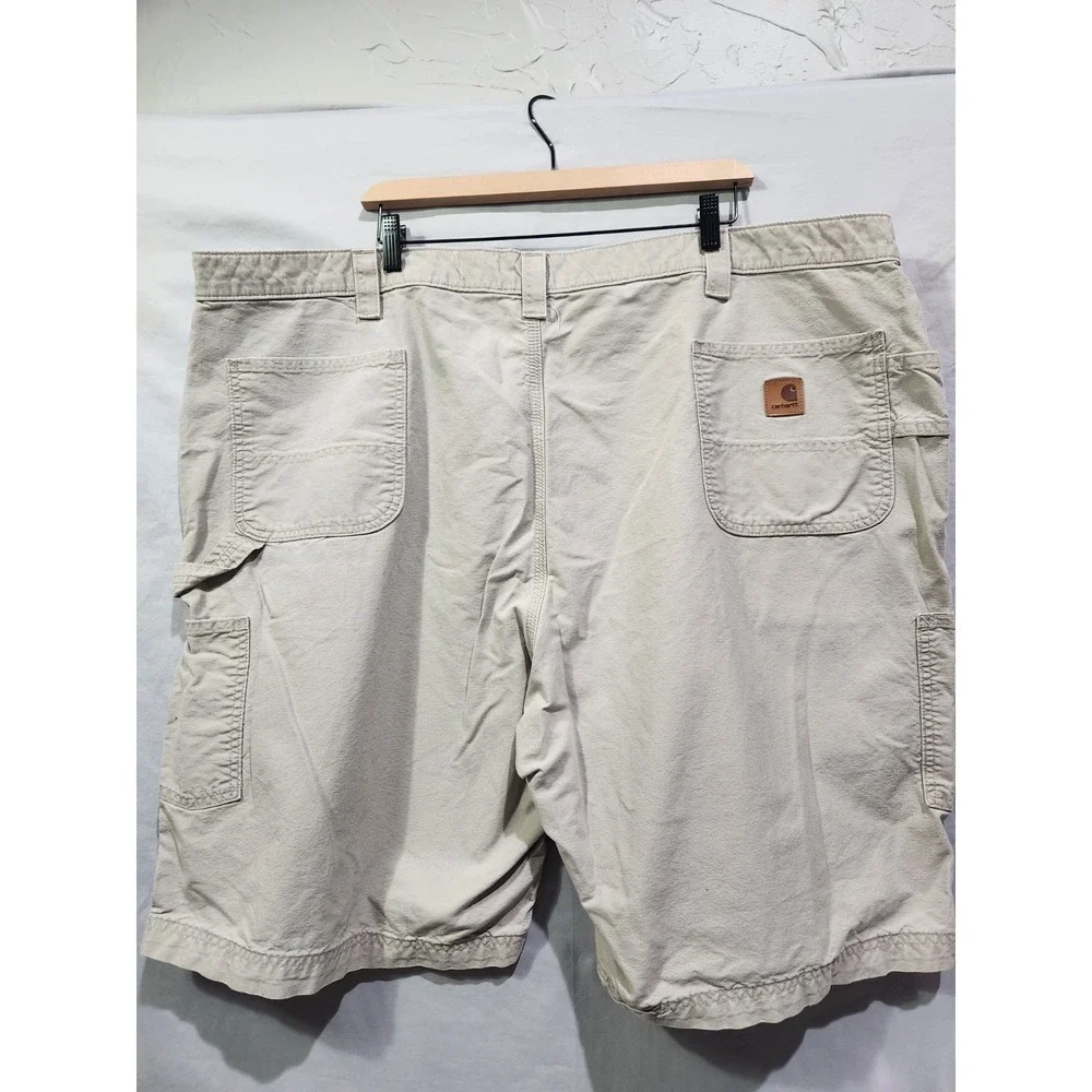 CARHARTT Original Fit B147 Carpenter Utility Shorts Khaki Tan Sz‎ 50 Waist
